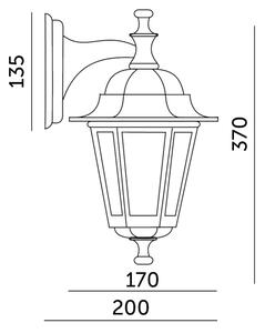 Aplică de exterior 1xE27/60W/230V IP44 neagră
