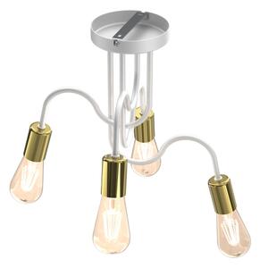 Lustră aplicată DOW 4xE27/60W/230V albă/aurie