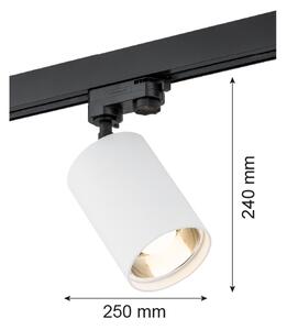 Spot pentru sistem de șină Argon 4305 BERGEN 1xE27/15W/230V alb