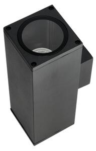 Aplică de exterior 2xGU10/35W/230V IP54 negru dreptunghiular