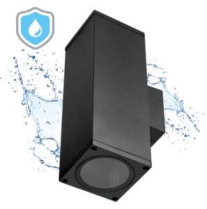 Aplică de exterior 2xGU10/35W/230V IP54 negru dreptunghiular