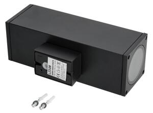 Aplică de exterior 2xGU10/35W/230V IP54 negru dreptunghiular