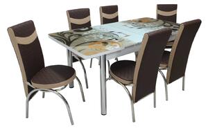 Set Masă Extensibilă Ania Cu 6 Scaune Star