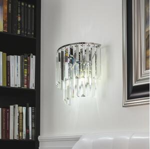 Aplică de cristal Brilagi MOZART 2xE14/40W/230V crom lucios
