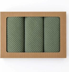 Set cadou de prosoape și prosop de baie STELA - Verde