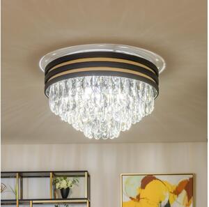 Brilagi - Plafonieră LED cu cristale VELURE 5xE14/40W/230V neagră