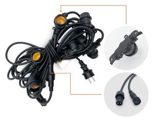 Lanț decorativ de exterior MIMOSA 10xE27/1,3W/230V IP44 10 m