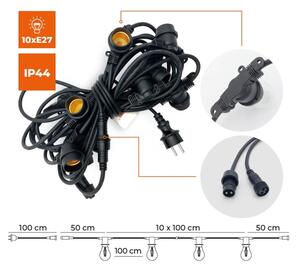 Lanț decorativ de exterior MIMOSA 10xE27/1,3W/230V IP44 10 m