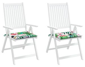 Perne scaun de grădină, 2 buc., multicolor, 40x40x3 cm, textil