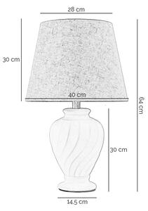 Lampă de masă ONLI VORTICE 1xE27/22W/230V 64 cm crem