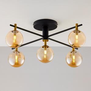 Lustră aplicată Jupiter 2032 FIGARO 5xG9/10W/230V negru/auriu/bej
