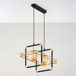 Lustră pe cablu Jupiter 2026 FIORI 2xG9/10W/230V negru/auriu/bej