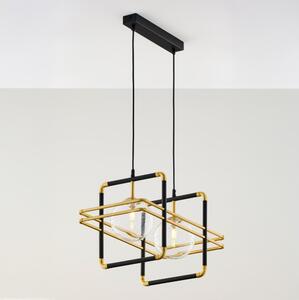 Lustră pe cablu Jupiter 2029 FIORI 2xG9/10W/230V negru/auriu/transparent