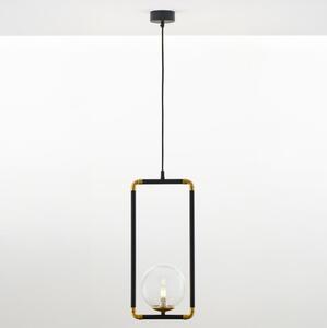 Lustră pe cablu Jupiter 2023 ZAFRA 1xG9/10W/230V negru/auriu/transparent