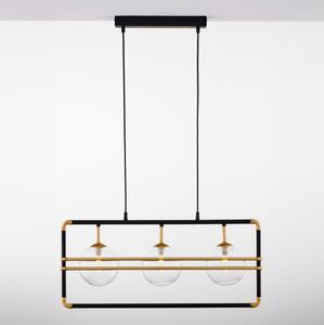 Lustră pe cablu Jupiter 2030 FIORI 3xG9/10W/230V negru/auriu/transparent