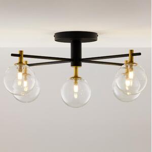 Lustră aplicată Jupiter 2035 FIGARO 5xG9/10W/230V negru/auriu/bej/transparent