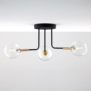 Lustră pe tijă Jupiter 2039 BURANO 3xG9/10W/230V negru/auriu/transparent
