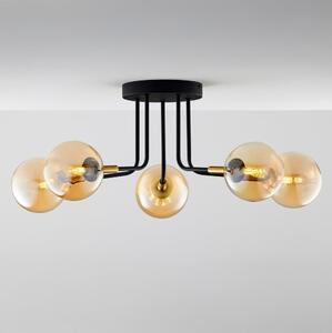 Lustră pe tijă Jupiter 2038 BURANO 5xG9/10W/230V negru/auriu/bej