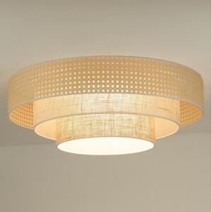 Plafonieră LED Duolla LUNETA LED/26W/230V d. 60 cm 4000K ratan/bej