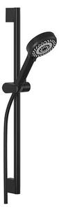 Set de duș Kludi Dive S, 1 jet, cu bară 60 cm, pară duș și furtun 160 cm, negru mat
