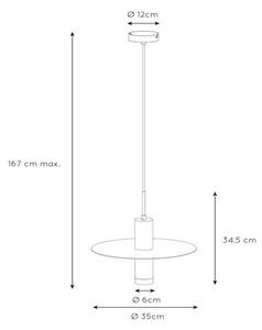 Lustră pe cablu SELIN 1xGU10/35W/230V turcoaz Lucide 03322/01/37