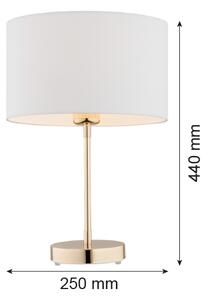 Lampă de masă Argon 4301 KARIN 1xE27/15W/230V albă/alămie