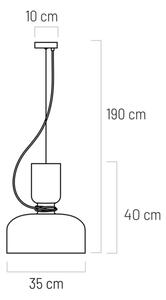 Lustră pe cablu ABEL 2xE27/11W/230V d. 28 cm neagră Klausen 111102
