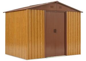 Casuta de gradina metalica Helsinki 2.4 x 1.7 m Store Boss maro