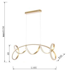 Lustră LED pe cablu ONLI KIRA LED/60W/230V 4000K auriu