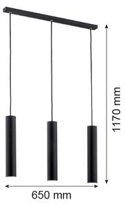 Lustră pe cablu GOMERA 3xGU10/5W/230V neagră Argon 6112