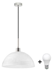 Lustră LED pe cablu 1xE27/60W/230V alb/negru