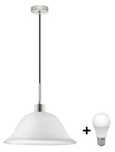 Lustră LED pe cablu 1xE27/60W/230V alb