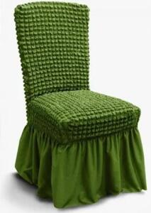 Set 6 huse de scaun, cu volane, Verde