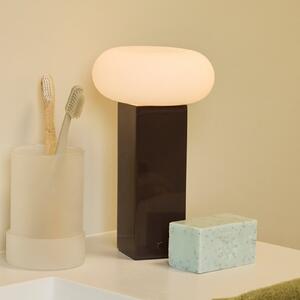 Hübsch Lampă de masă cu LED și baterie LOW, maro, înălțime 20 cm, metal, dimabil, reglabil, Maro / Rugină, Camera de zi / sufragerie, Metal, Modern