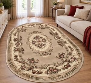 Covor Sufragerie Dormitor,Model 575 110, Oval, Bej Oval, 150x230