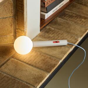 Hübsch Aplică de perete cu LED Talk, gri deschis/albastru, lungime 30 cm, fier/sticlă, reglabil, Gri, Camera de zi / sufragerie, Metal, Modern