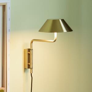 Hübsch Aplică de perete cu LED COVER, culoare alamă, adâncime 30 cm, metal, Auriu / Alamă, Camera de zi / sufragerie, Metal, Modern