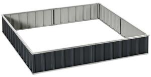 Outsunny Pat Modular Suprainălțat pentru Legume, Structură din Oțel Zincat, Ideal pentru Plante și Ierburi, 258x90x30 cm, Gri Inchis | Aosom Romania