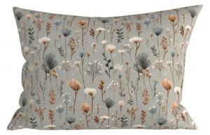 Husa pentru perna din microfibra BOTANIC FIELD 70x90 cm, gri