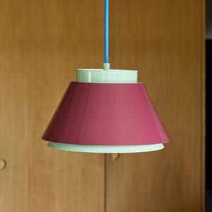 Hübsch Lampă suspendată Remi, verde/roșu, Ø 25 cm, metal, reglabil, Verde, Camera de zi / sufragerie, Metal, Scandinavă