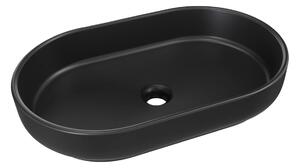 Comad River 2 lavoar 55x35 cm ovale de blat negru mat RIVER 2 BLACK MATT UN 55 ( E-6594 )