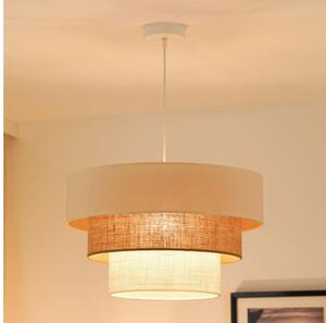 Brilagi - Lustr pe cablu DENVER LUNETA 1xE27/15W/230V pr. 45 bej/maro/crem