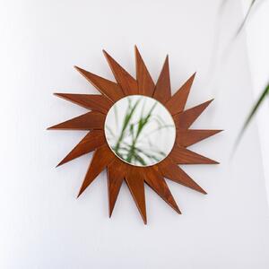 Oglinda decorativa Raza Soarelui cu rama din lemn masiv