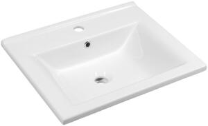 Aqualine Zuno lavoar 55x45 cm dreptunghiular clasică-mobilier alb luciu 9055