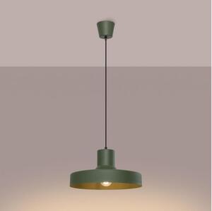 Lustră pe cablu Sollux SL.1705 BILO 1xE27/15W/230V d. 35 cm verde