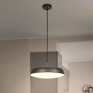 Briloner Lampă suspendată LED Nala, antracit, metal/plastic, Ø 35 cm, Negru, Camera de zi / sufragerie, Plastic, Modern