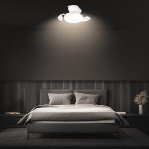 Briloner Ventilator de tavan cu LED Ravan, motor curent continuu, alb, Ø 44 cm, CCT, reglabil, Alb, dormitor, Plastic, Modern
