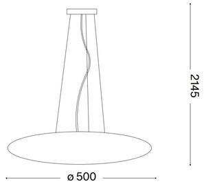 Ideal Lux - Lustră suspendată SMARTIES pe cablu, 3x E27/42W/230V, 50 cm, alb