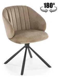 Scaun rotativ K533, cappuccino/negru, stofa clasica/metal, 57x60x80 cm