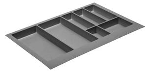 Suport organizare tacamuri Axispace, gri antracit, pentru latime exterioara corp 800 mm, montabil in sertar de bucatarie